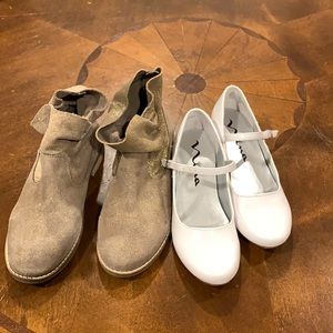 2 pairs of girls shoes size 13.5